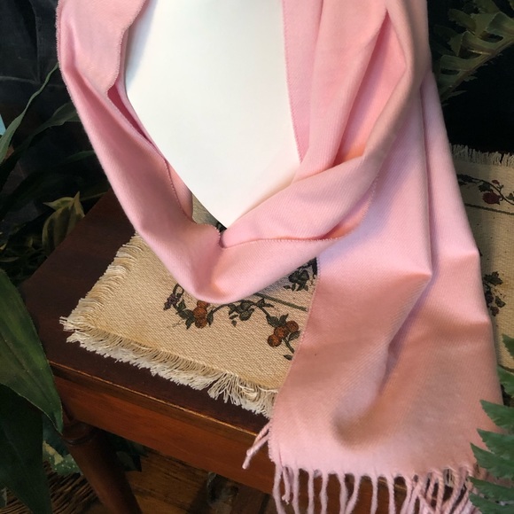 Accessories Accessories - Pink Fringed Acrylic Scarf NWOT